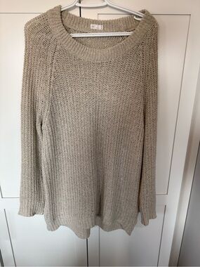 Gentle Fawn Neutral Knit Oversized Sweater - Women